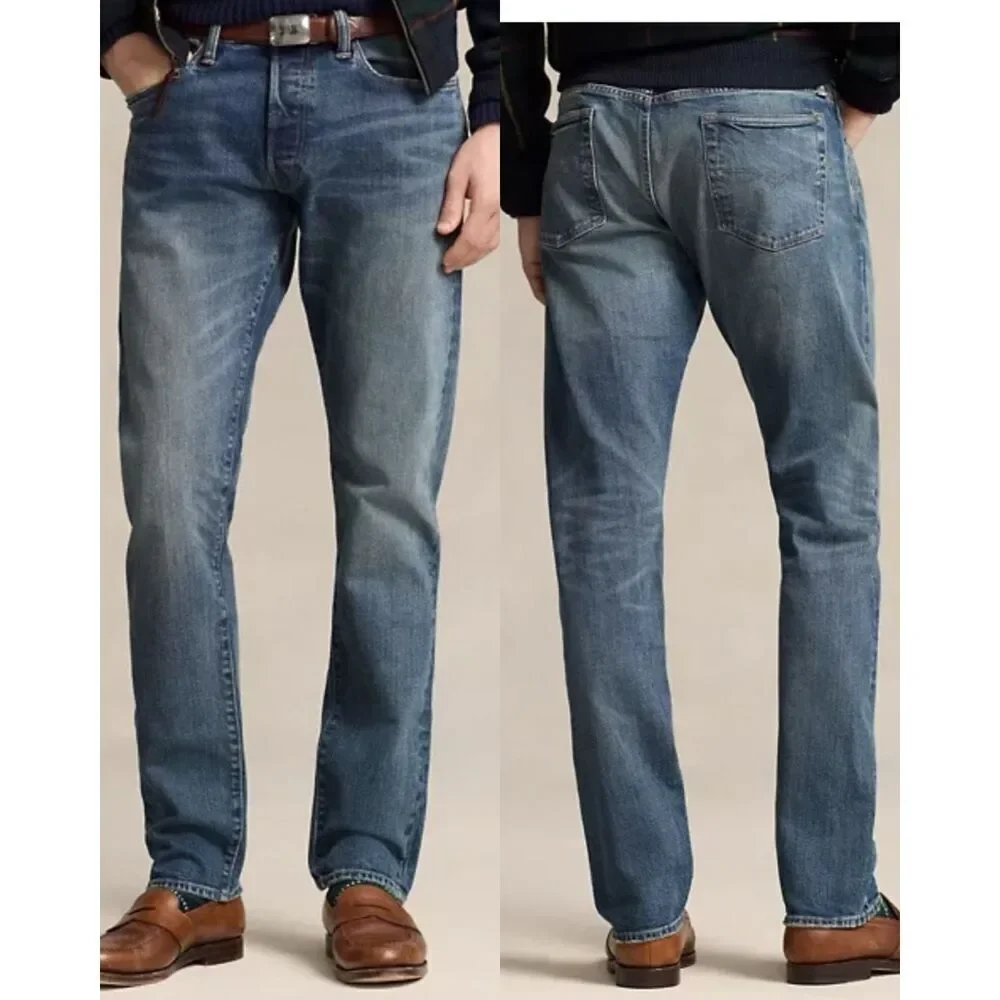 Polo Ralph Lauren Men’s NWT Sullivan Slim Stretch Jean Button Fly Rope Dyed 40